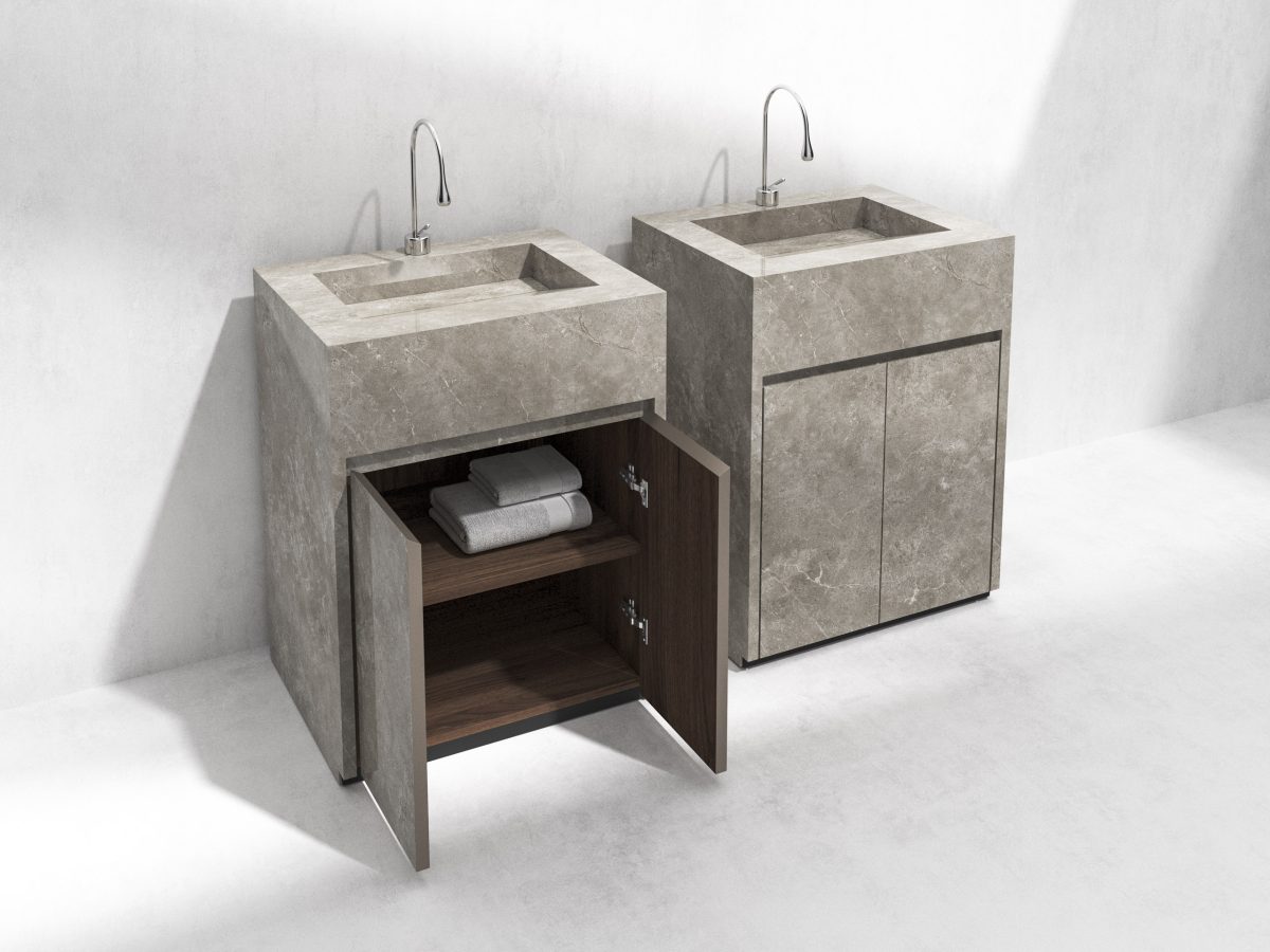 Free-standing Washbasin with Cupboard - Image 4