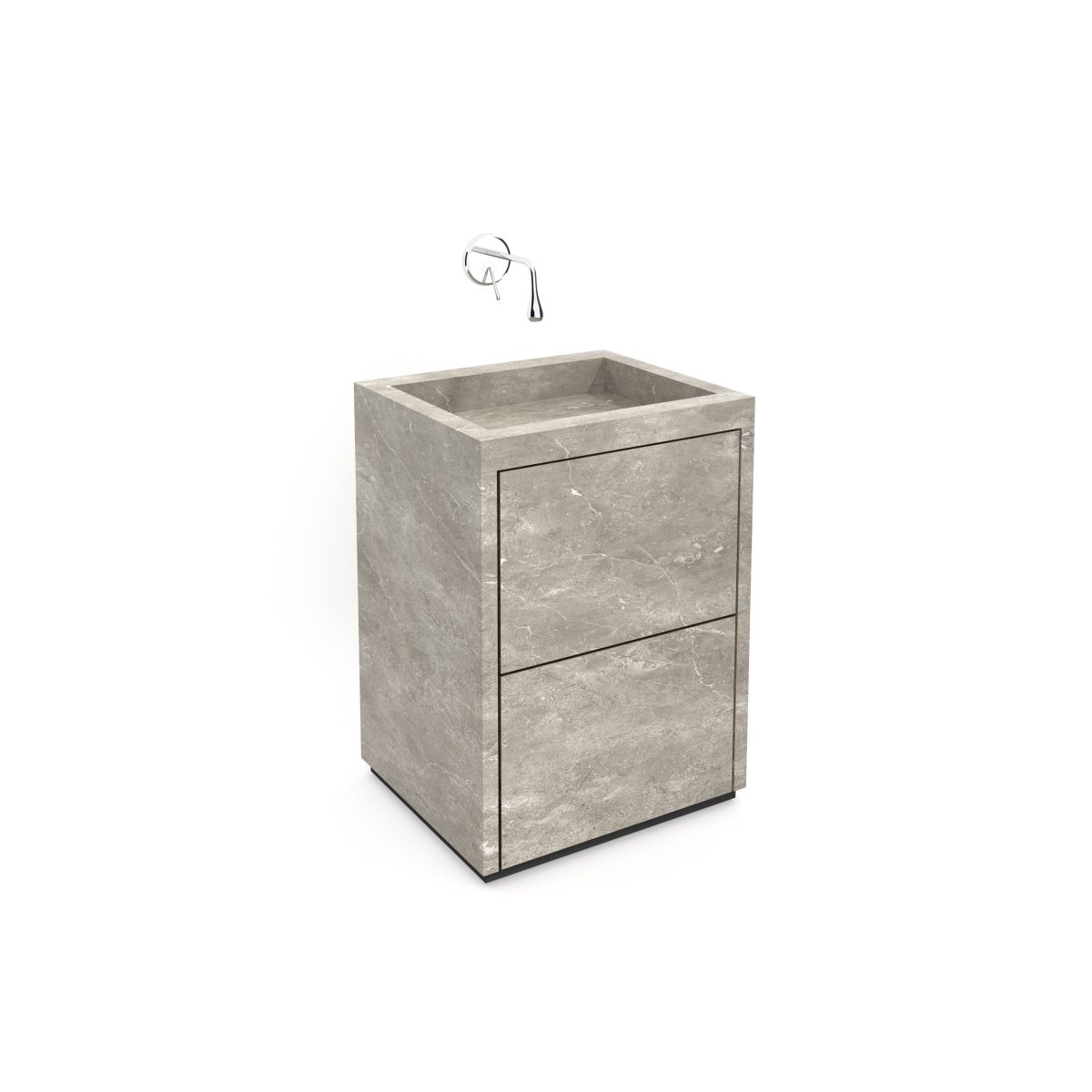 Free-standing Washbasin with Drawers